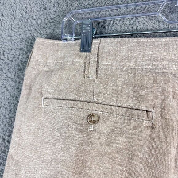 Eddie Bauer Linen Blend Shorts Mens 38 Tan Beach Casual Outdoor Summer 38x9 - Picture 6 of 16